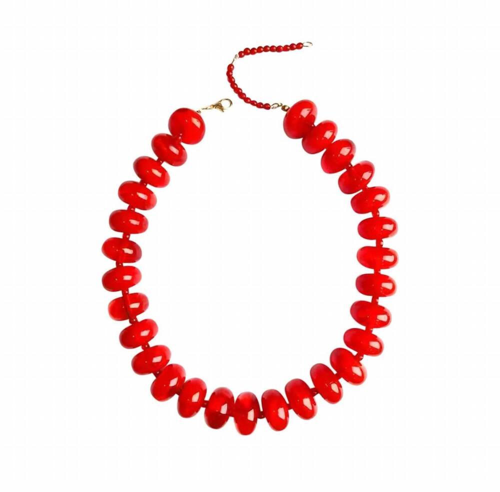 NEW GEMELLI the newport necklace in red